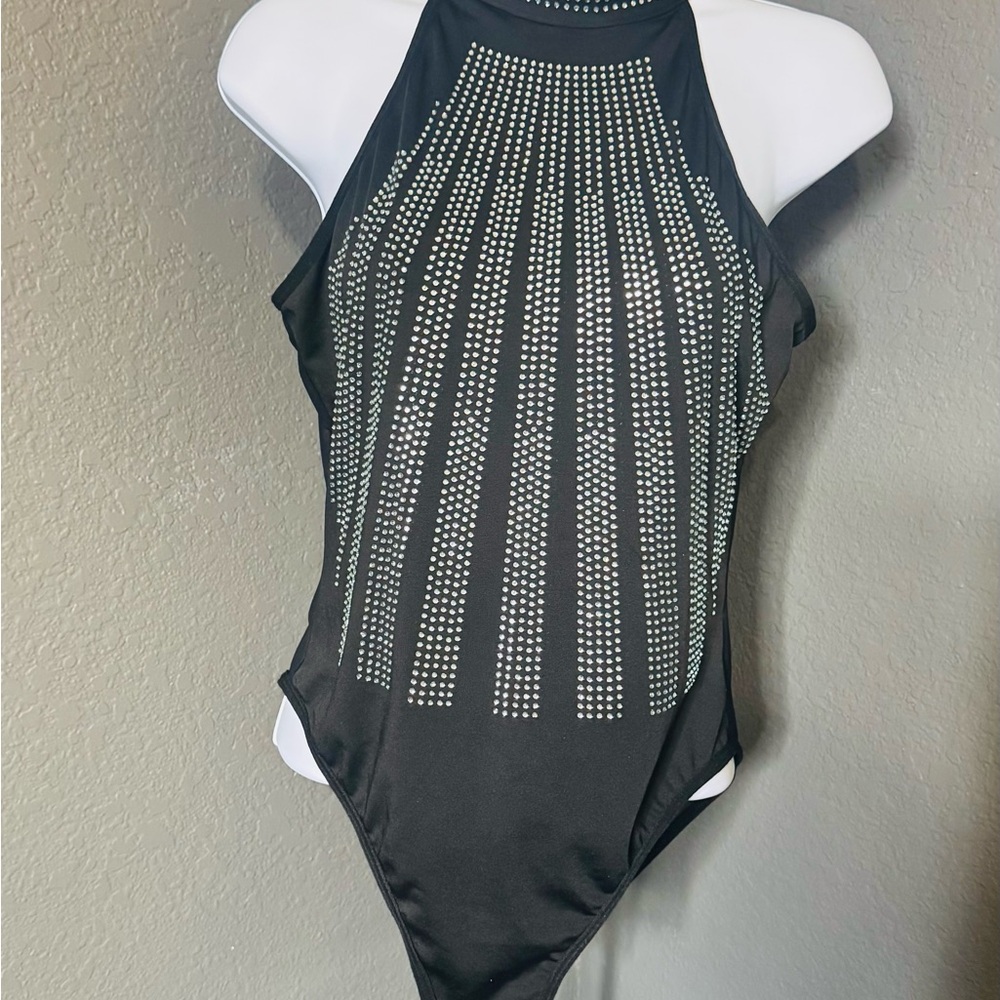Black Sheer Halter Top
